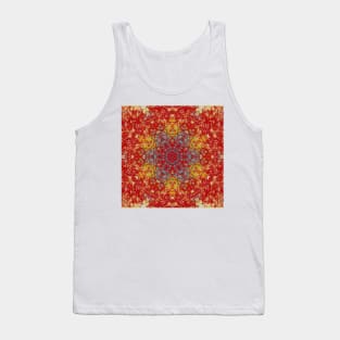 Digital Mandala Red Yellow and Blue Tank Top